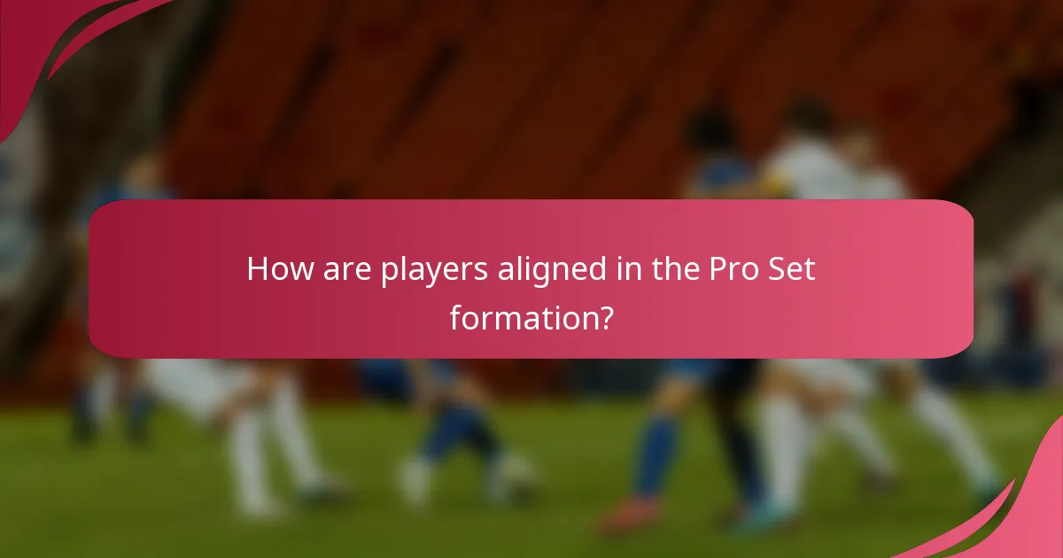 How are players aligned in the Pro Set formation?