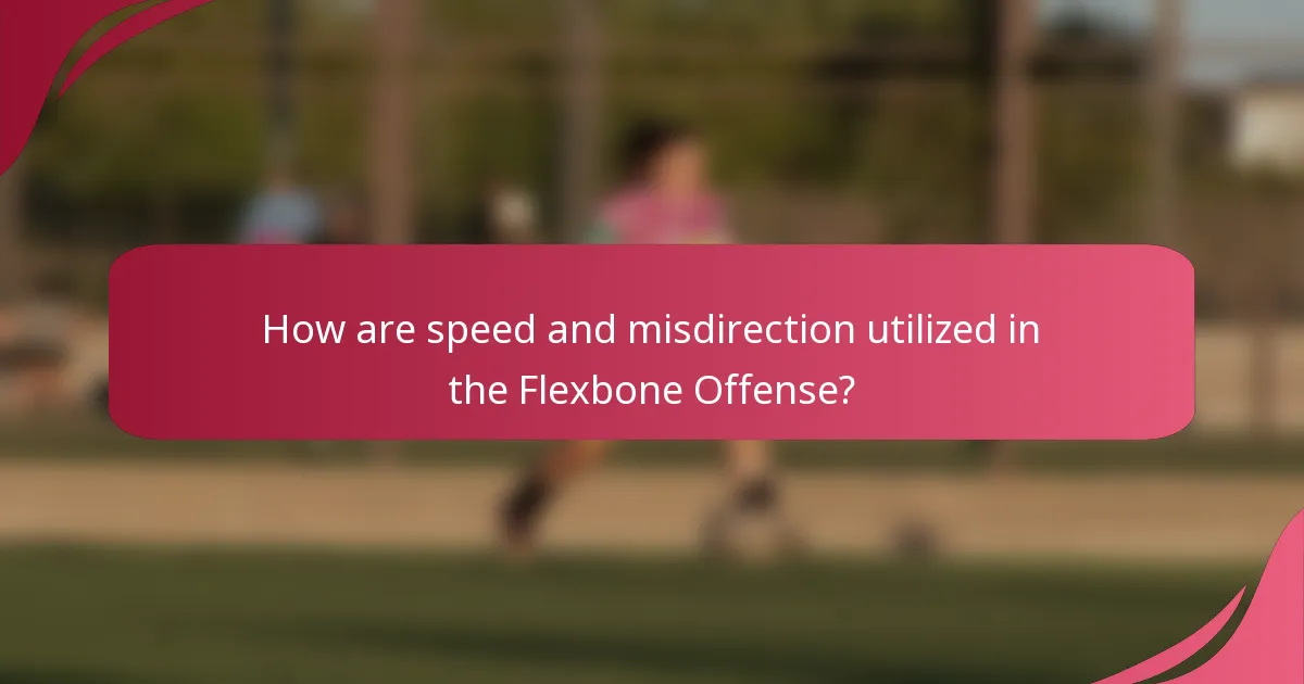 How are speed and misdirection utilized in the Flexbone Offense?